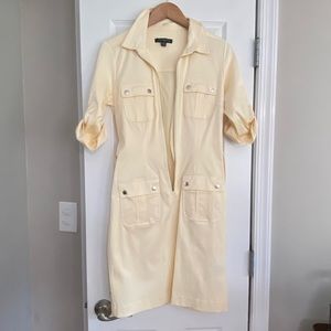 Sharagano Fall Dress Yellow